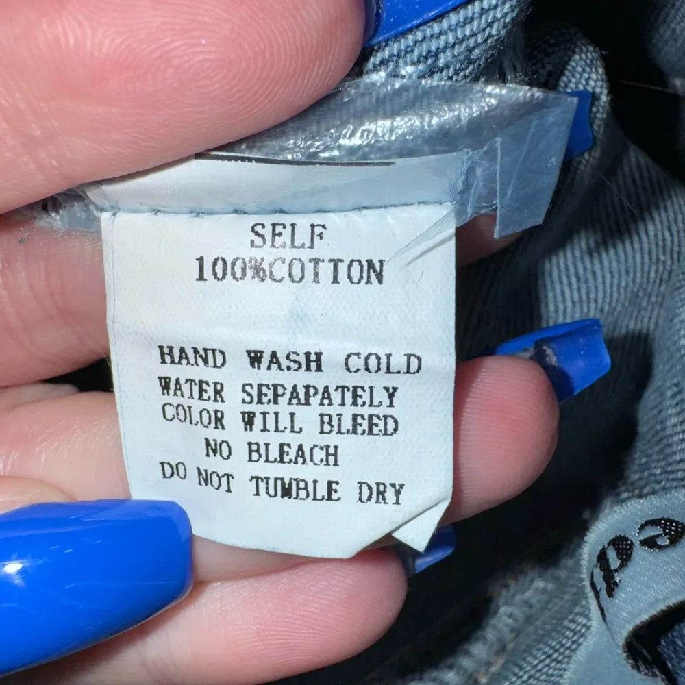 These Three  Needii NWOT Strapless Denim wide leg Jumpsuit SIZE SMALL - Image 5