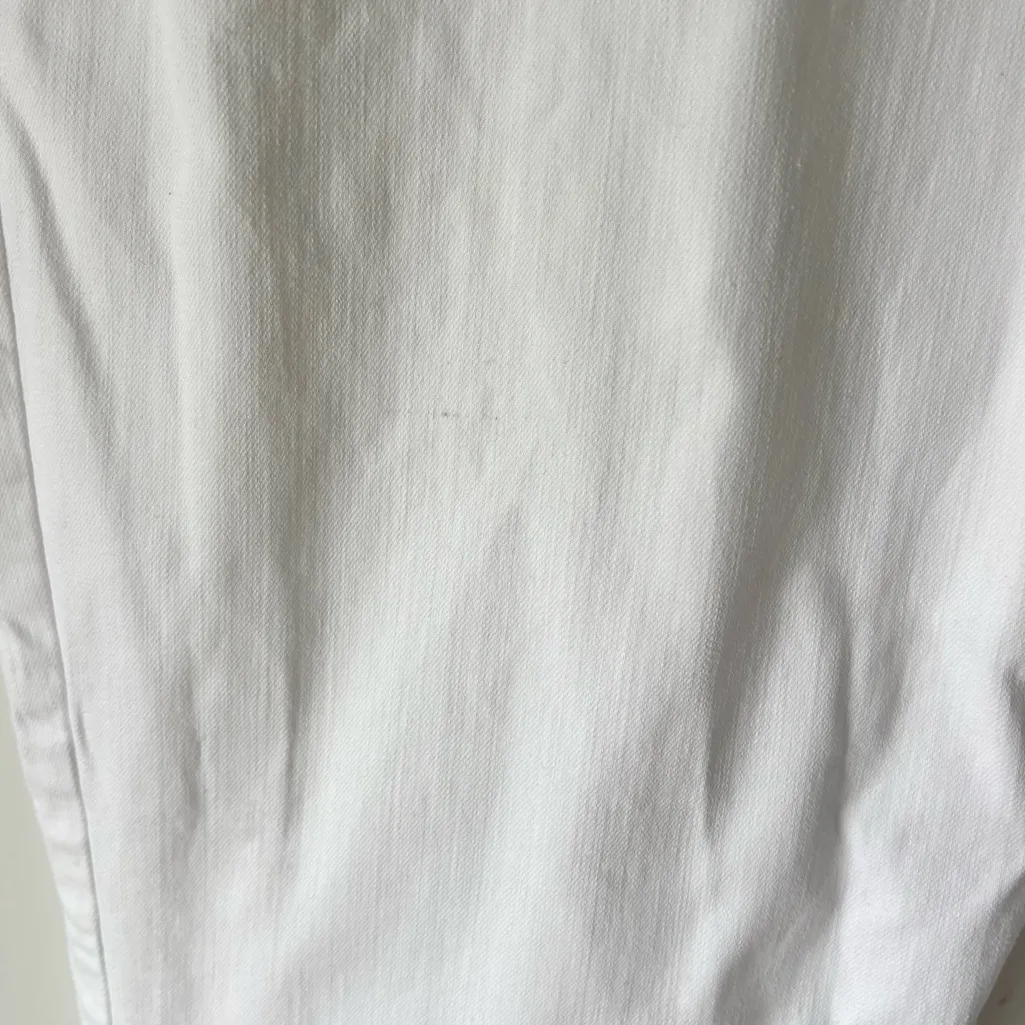 Eileen Fisher White Denim Jeans Straight Leg Organic Cotton Travel Beach Neutral - Image 5