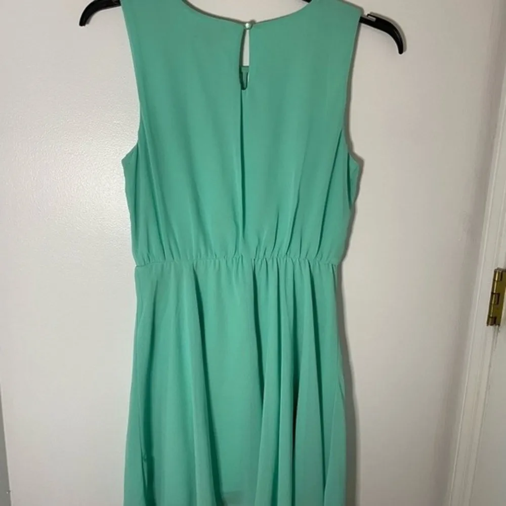 Juniors Lily Rose Teal Sleeveless Dress Size Large - Image 3