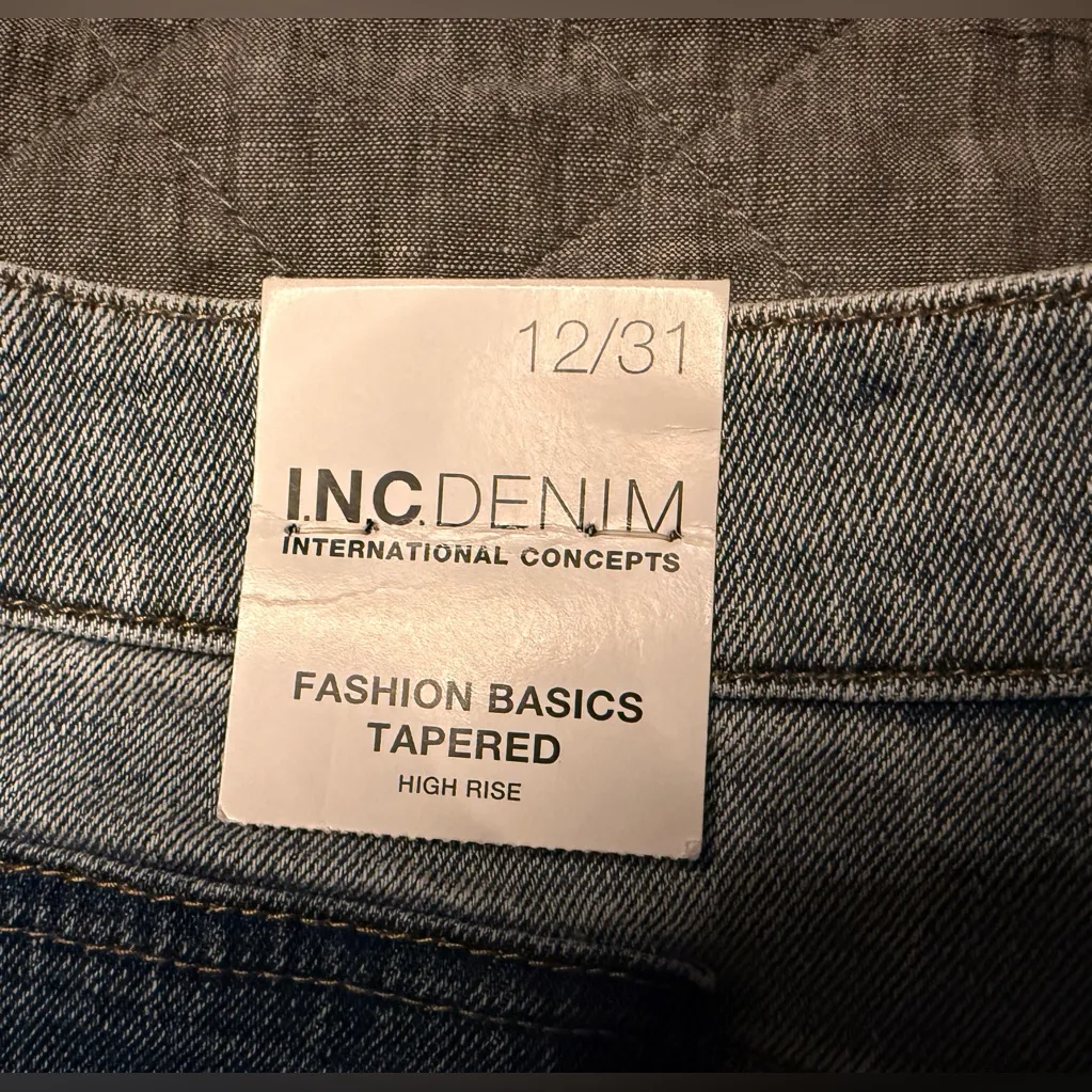 INC International Concepts Blue Patchwork Boyfriend Jeans Size undefined - Image 7