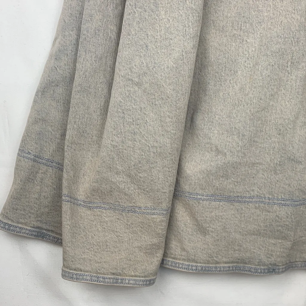 Pilcro size medium denim corset midi dress light wash drop waist - Image 5