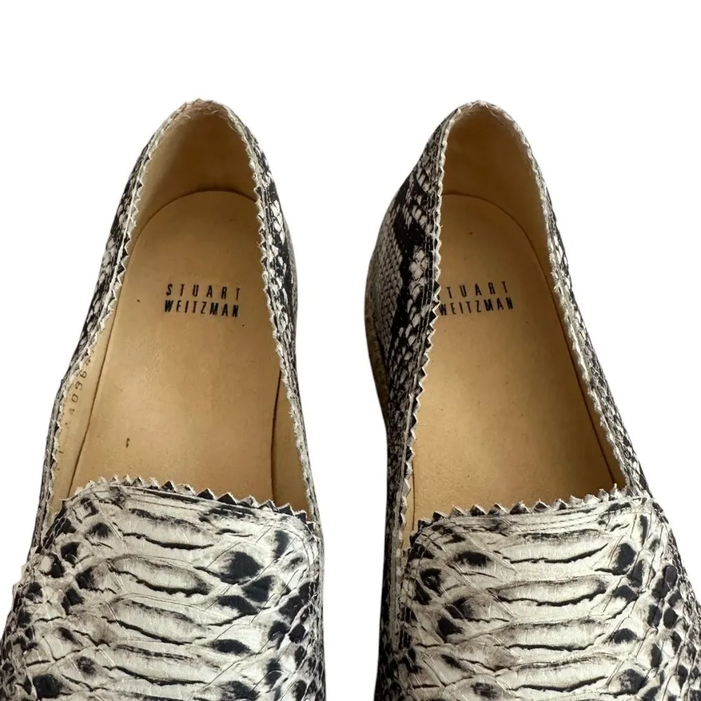 Stuart Weitzman Catalan Snake Python Print Espadrilles Flats Comfort Shoes 10 - Image 3