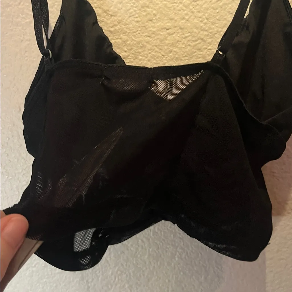 Garage Women’s Black Mesh Bustier Crop Top Tank Top Size XS - Image 7