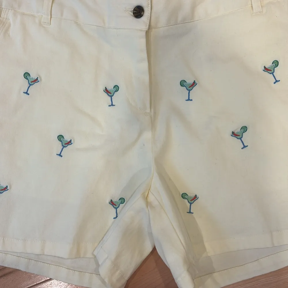 Castaway Nantucket yellow spicy margarita stretch twill cotton 4” shorts Size 12 - Image 2