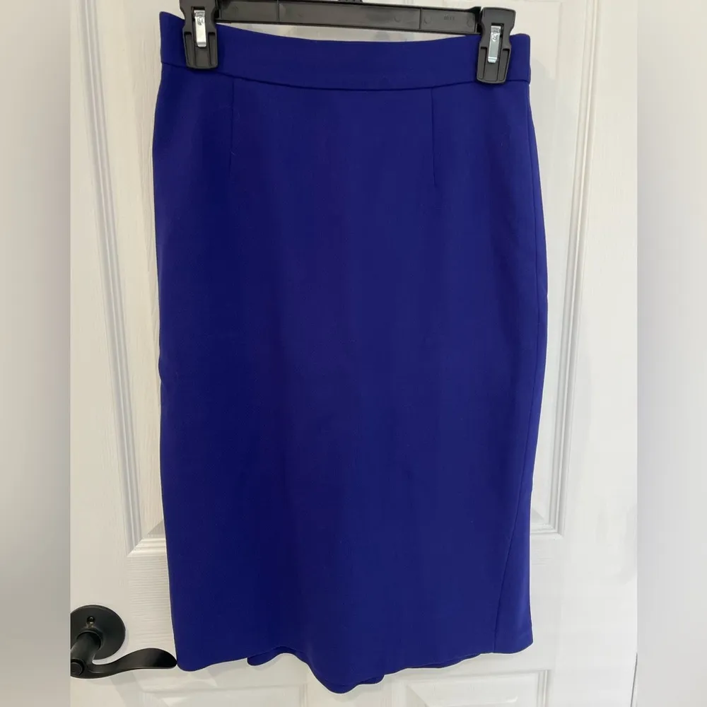 ESCADA Bluebell 3 Piece Skirt Pants Suit Cobalt Blue Rivet Detail Women’s 34 - Image 3