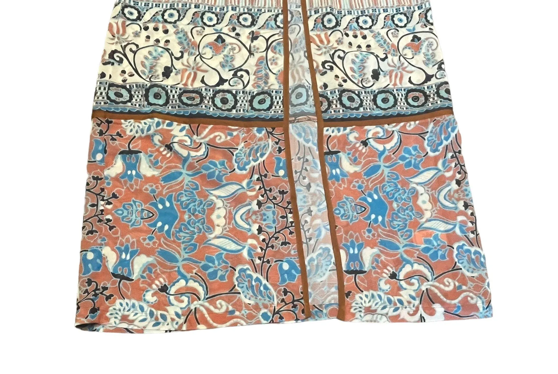 sheer paisley print bohemian kimono duster size medium - Image 3