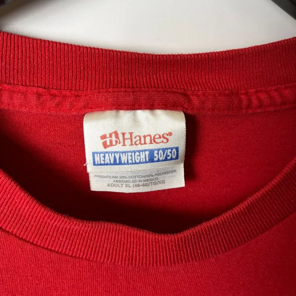 Hanes Heavyweight MacIntyre Park T-Shirt Vintage Red Graphic Unisex Fit - Image 4