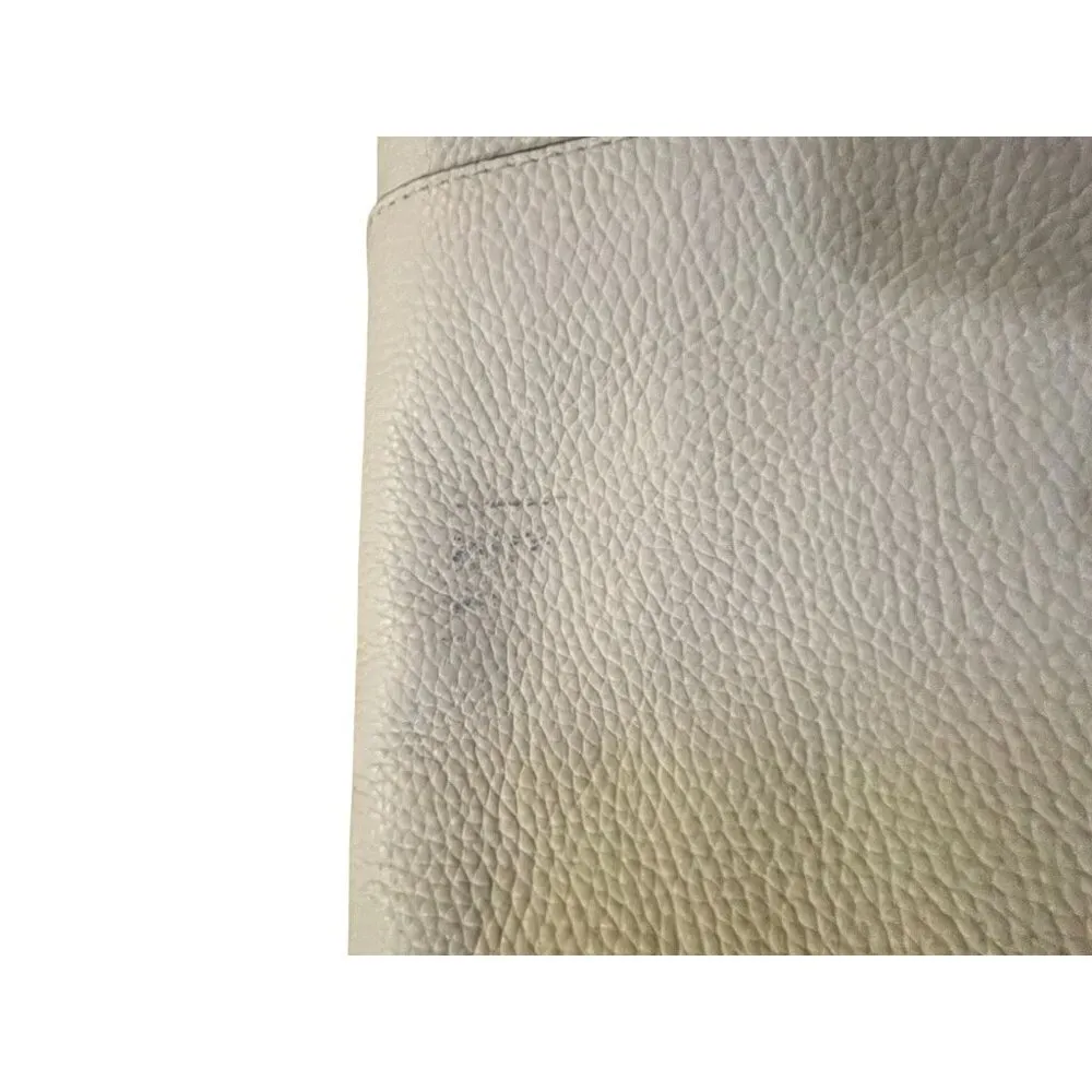 Michael Michael Kors Rosie Ring Foldover Clutch NEW with Marks Lt Cream Leather - Image 16