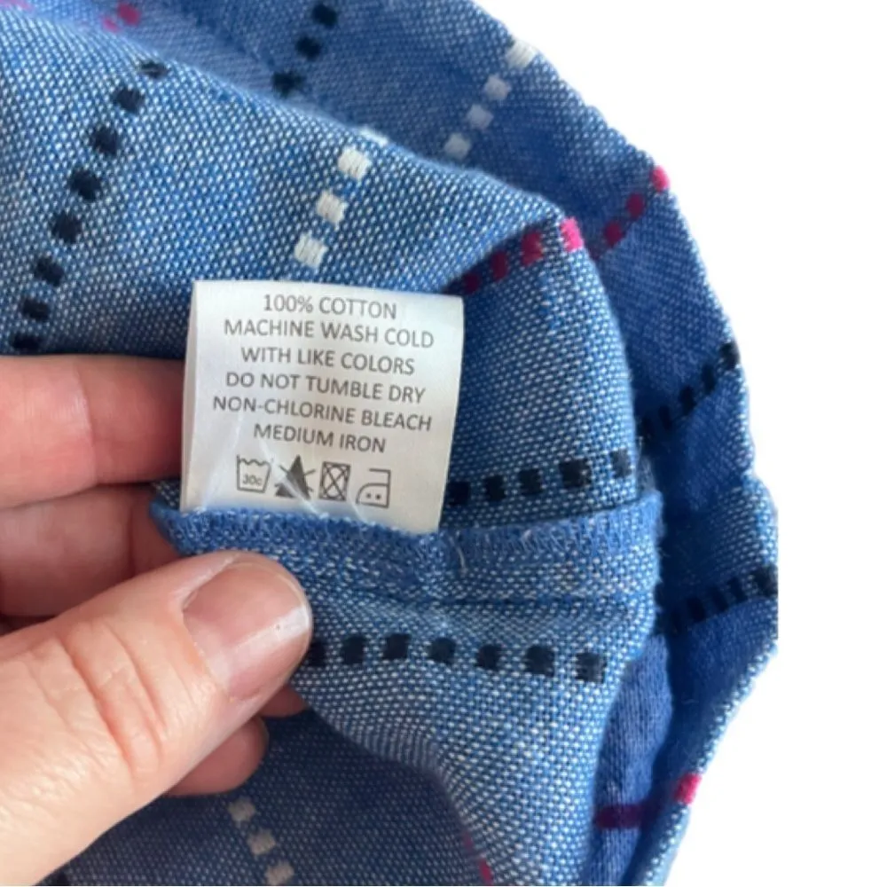 Mudpie desi off shoulder smocked chambray dress SIZE LARGE - Image 8