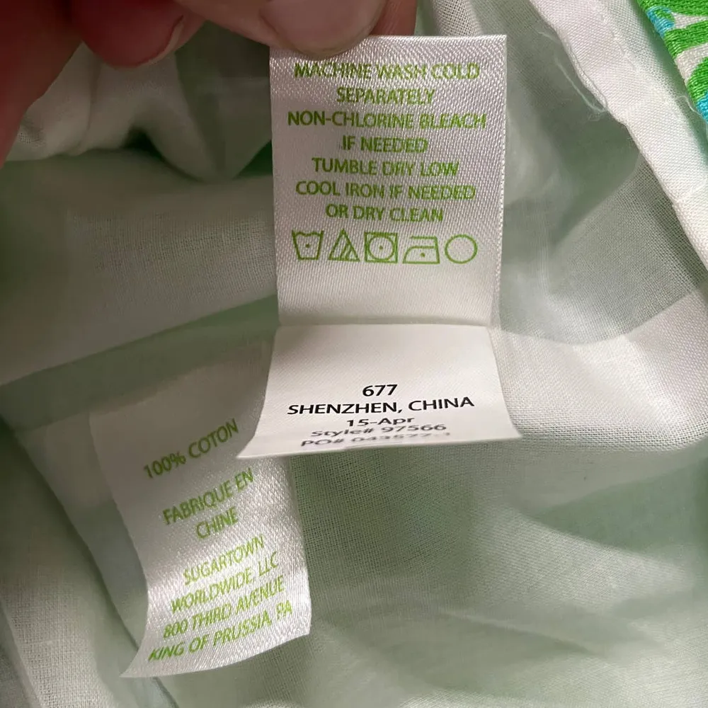 NWT Lilly Pulitzer Fresh Citrus Green Parrot Sheath Dress Women's Size 4 - Image 9