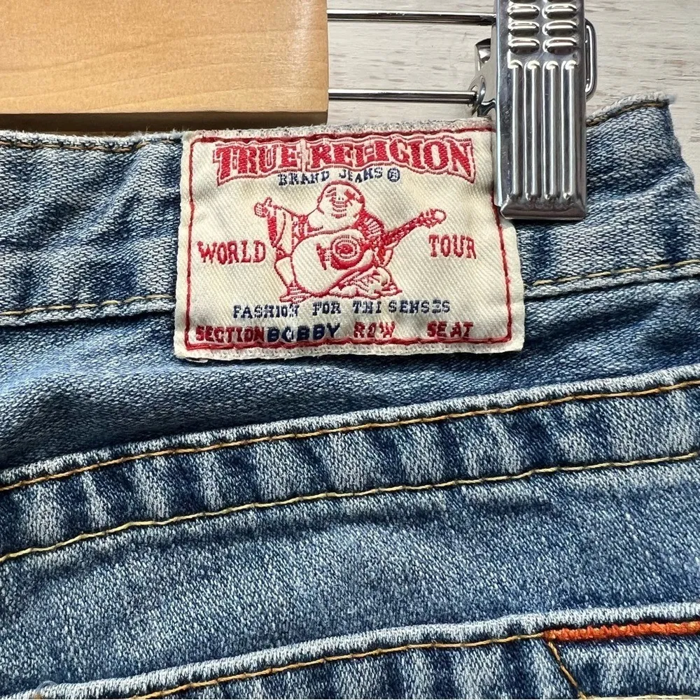 Rare Y2K True Religion Lady Godiva Embroidered Low-Rise Flare Jeans Sz 27 - Image 16