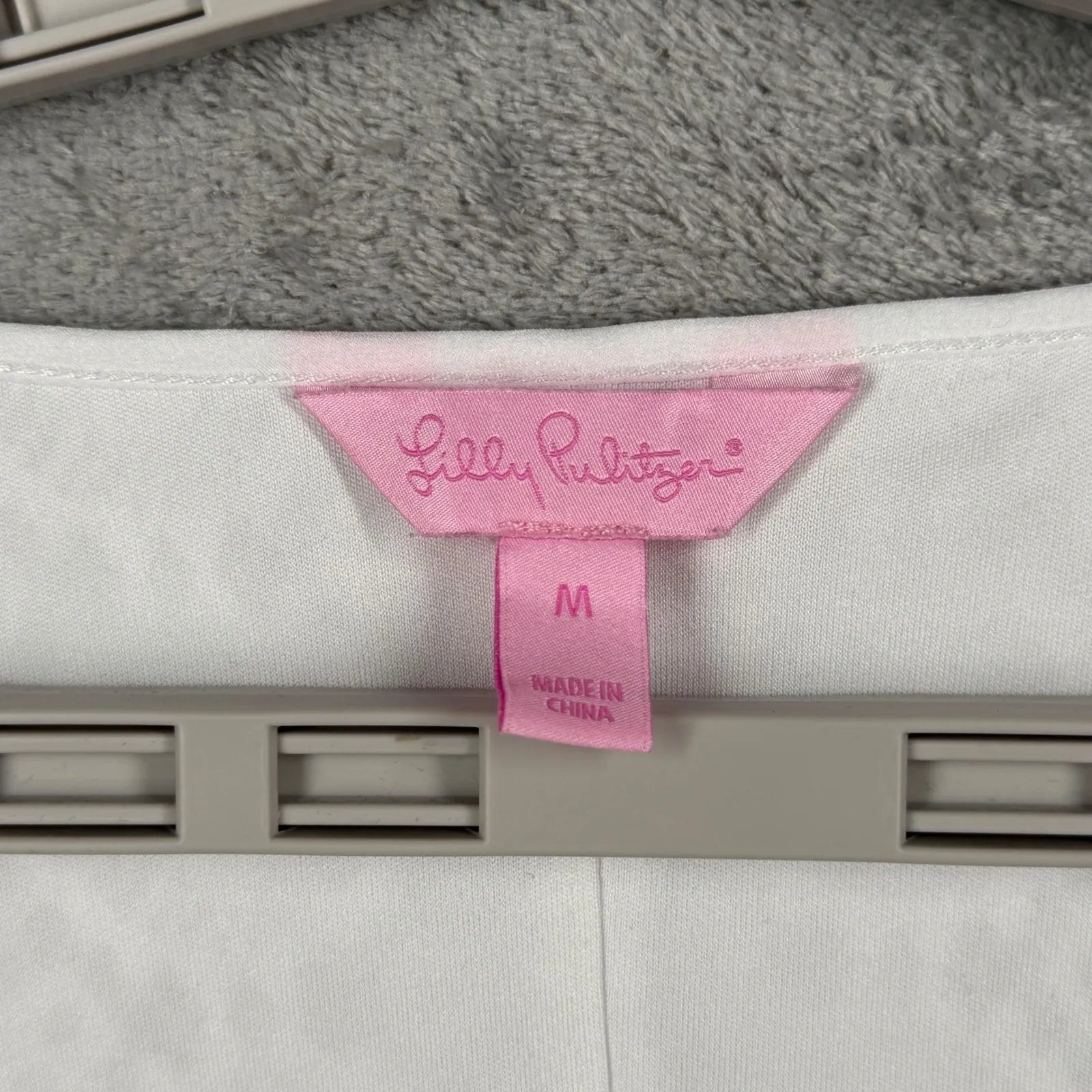 Lilly Pulitzer Dress M Lamora Resort‎ White Crochet Lace 3/4 Sleeve V-Neck Tunic - Image 7