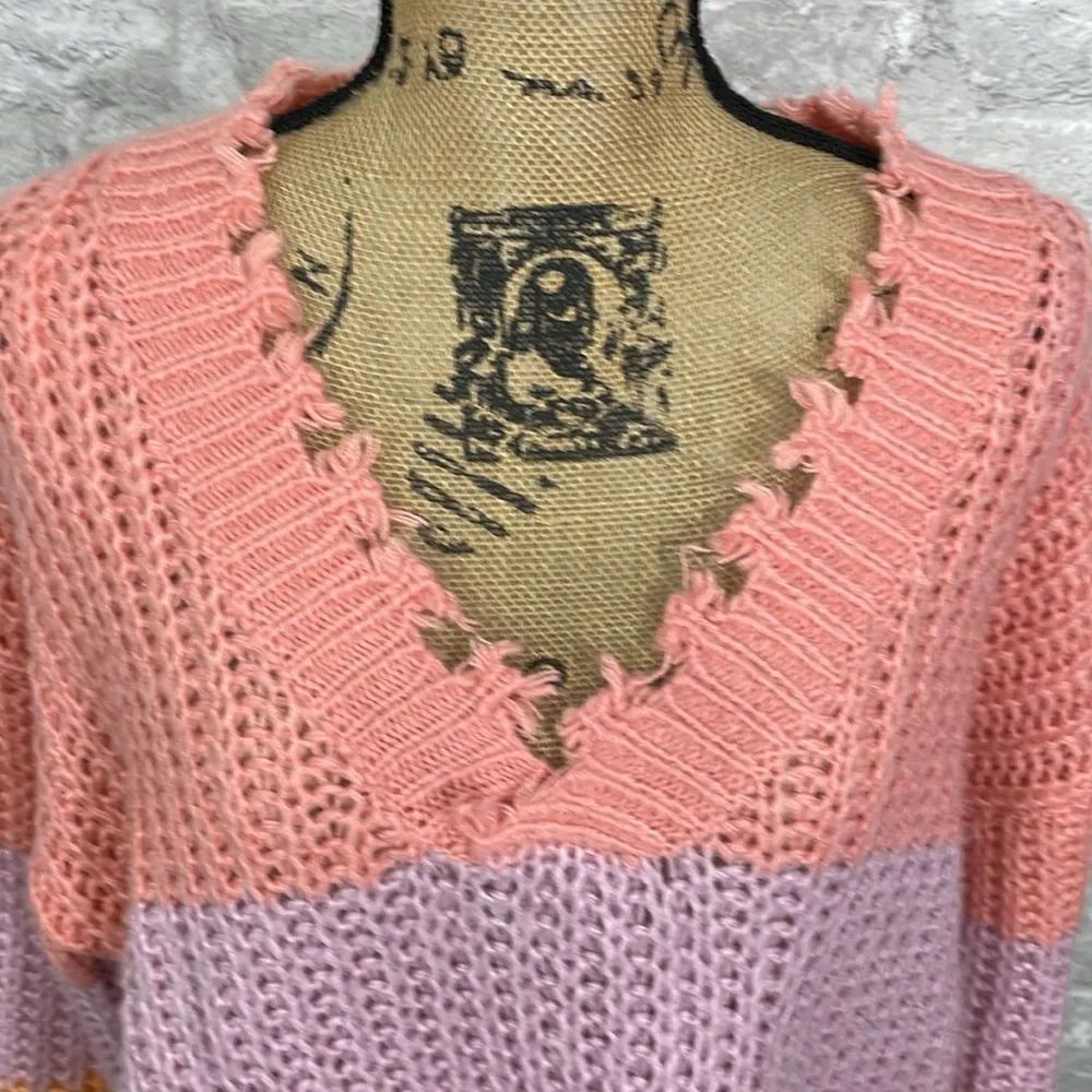 Wishlist Distressed Color Block Pullover
Sweater - Image 2