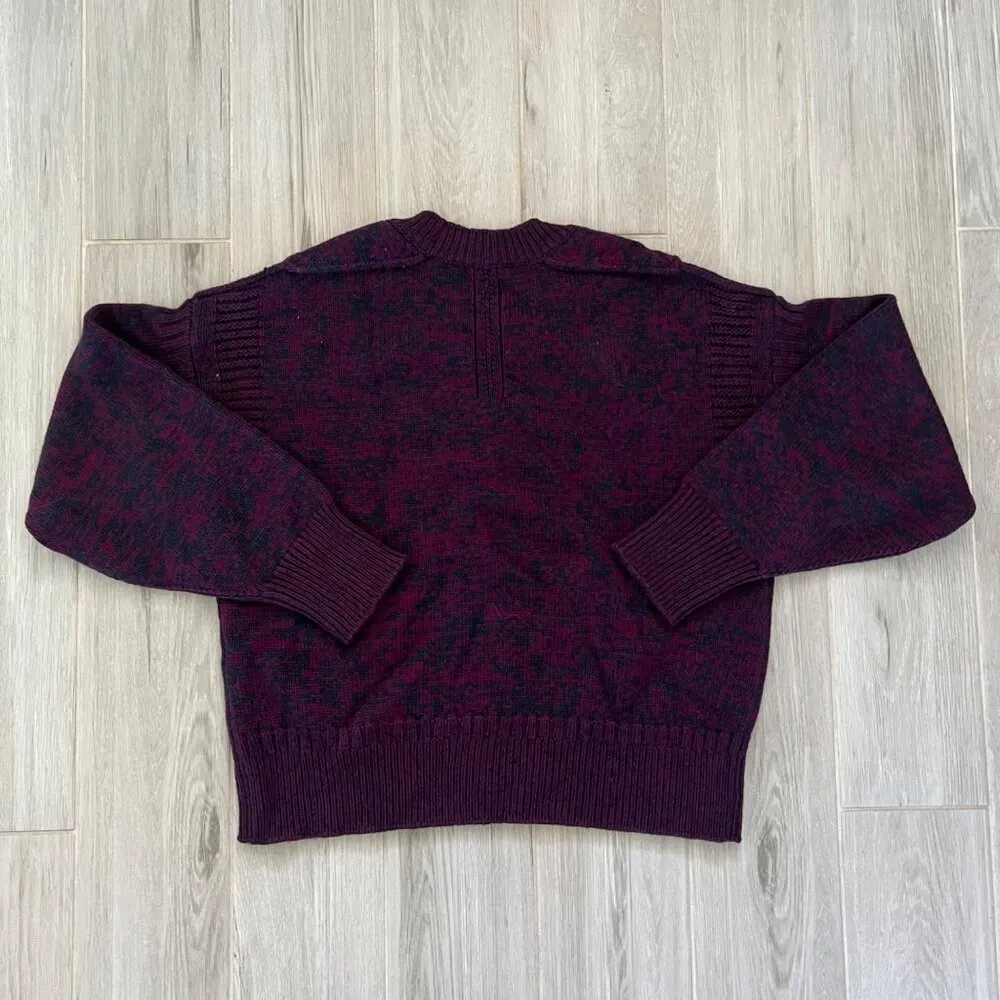 NWT RE/DONE 60s SHRUNKEN SWEATER IN PLUM SZ SMALL - Image 6