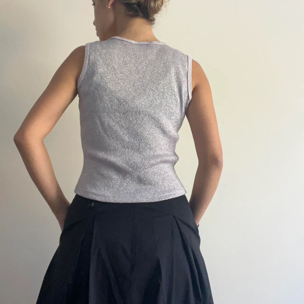 Sport Metallic Shiny Tank Top Y2K - Image 4