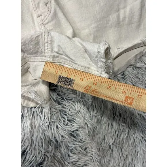 Abercrombie & Fitch Women's 32/14 Short High Rise White Shorts Button‎ Fly - Image 8