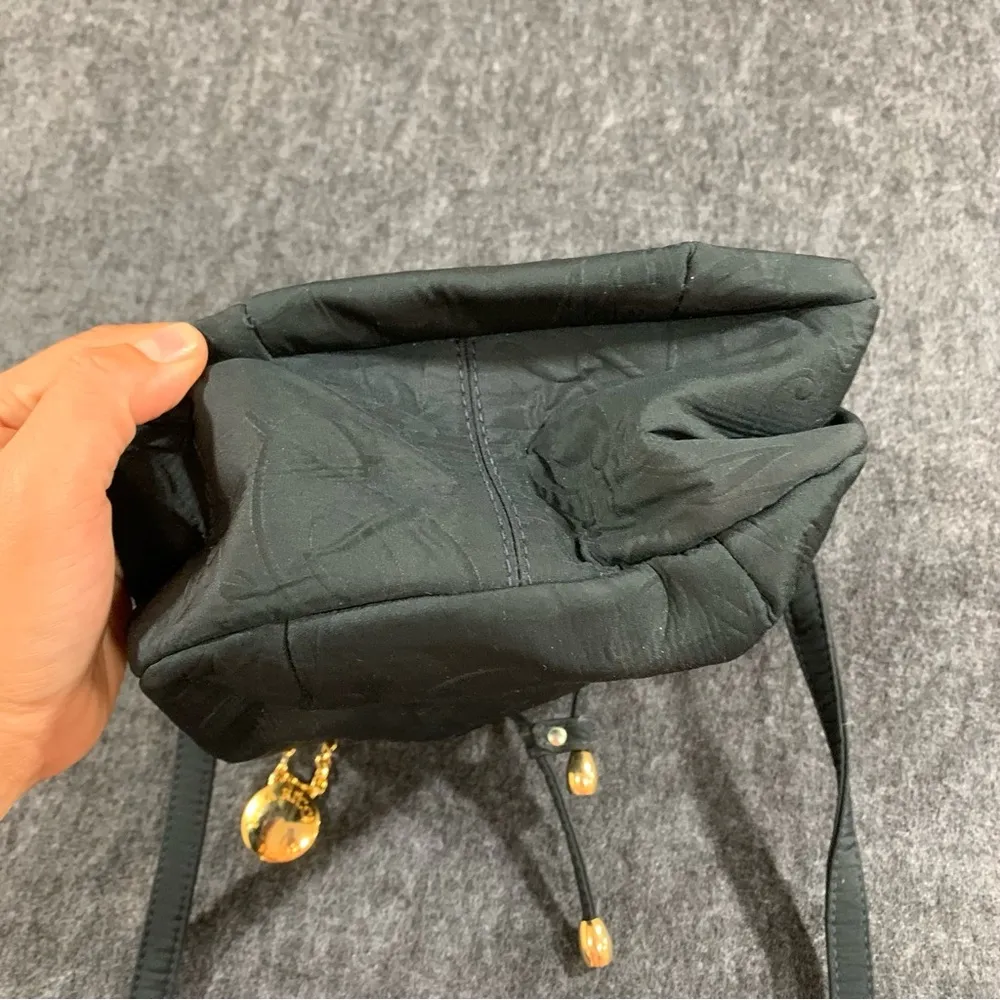 Vintage Nina Ricci Paris made in Italy Women's Mini T Monogram Bucket Bag F9 - Image 7