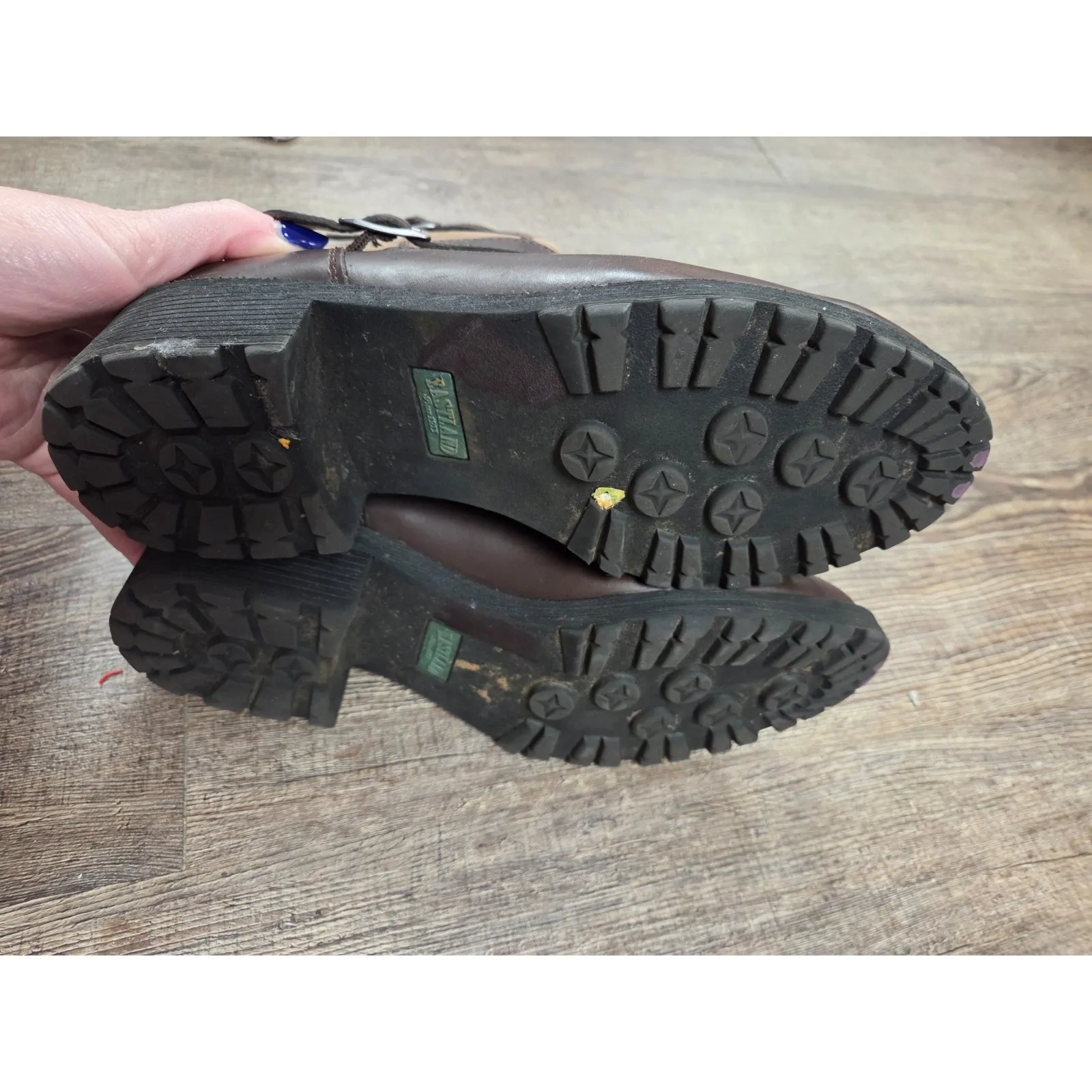 EASTLAND Canterbury Brown Leather Buckled Moto Boots Size 10M - Image 10