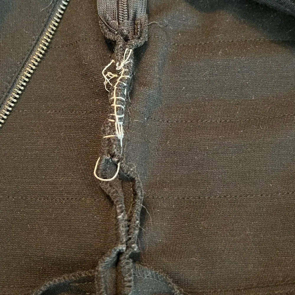 Aryn K. Zipper teeth medium Skirt Ruffle Trim Ponte Mini Skirt Black unique - Image 12