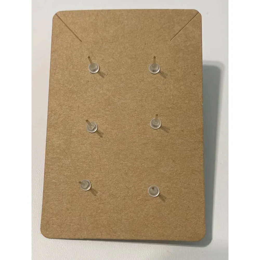 Stud Button Earrings Set Fabric Polka‎ Dot Hearts Round Pink Black White - Image 2