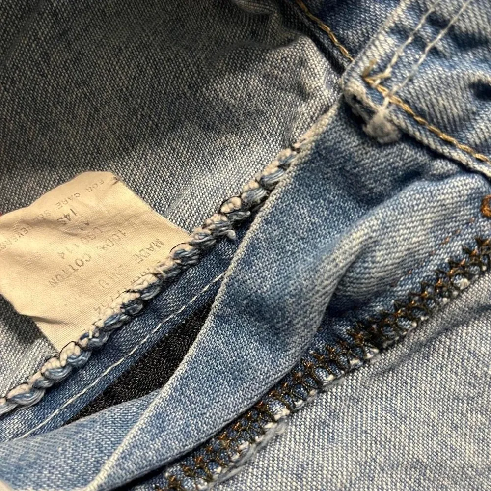 Vintage Key light blue carpenter cotton jeans Made in USA hammer loop tapered Size 32 - Image 5