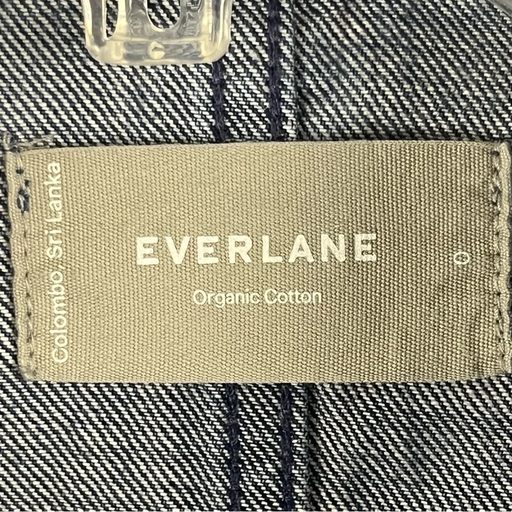 EVERLANE The Super Soft Organic Cotton Blue Jean Denim Coverall Jumpsuit, Size 0 - Image 3