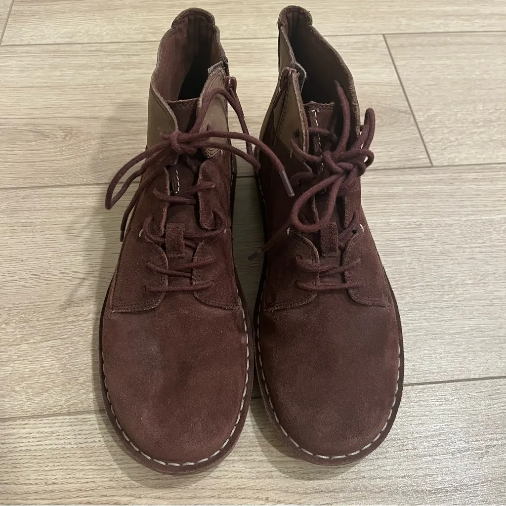 NEW Clarks Women’s Tamitha Brown Suede Leather Ankle Chukka Boot Size 9.5 - Image 4