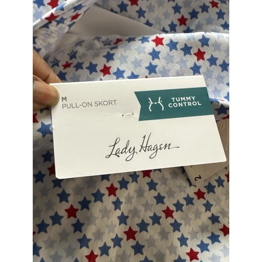 Lady Hagen Tummy Control Golf Skort Star  Plaid Size M Tennis Prep  NWT - Image 5