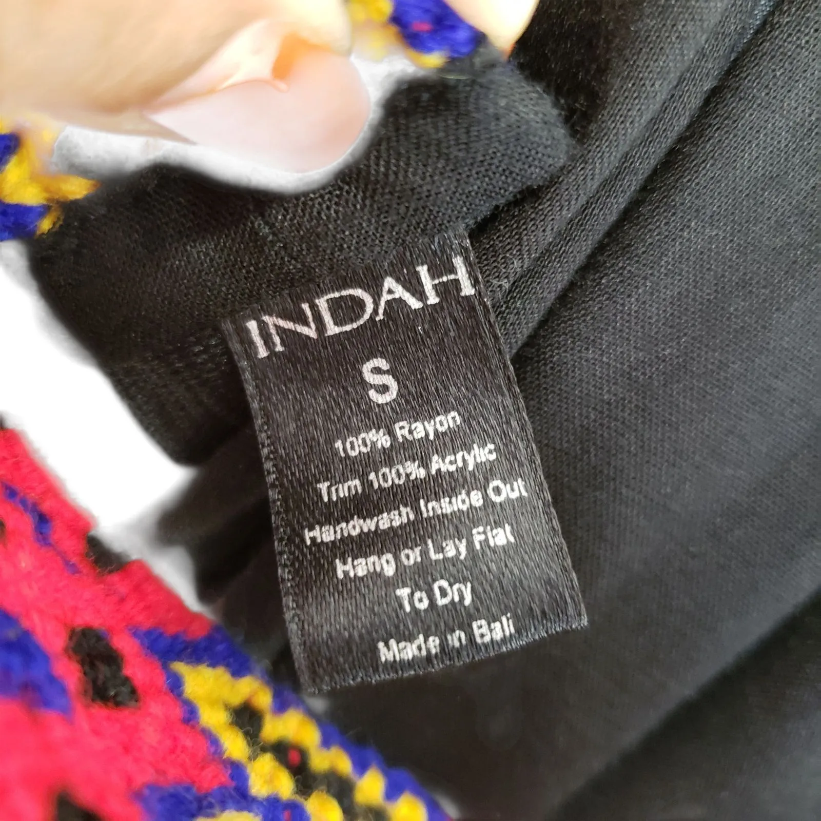 Indah Twiga Maxi Dress Womens Small Black Sheer Coverup Open Side Boho - Image 4