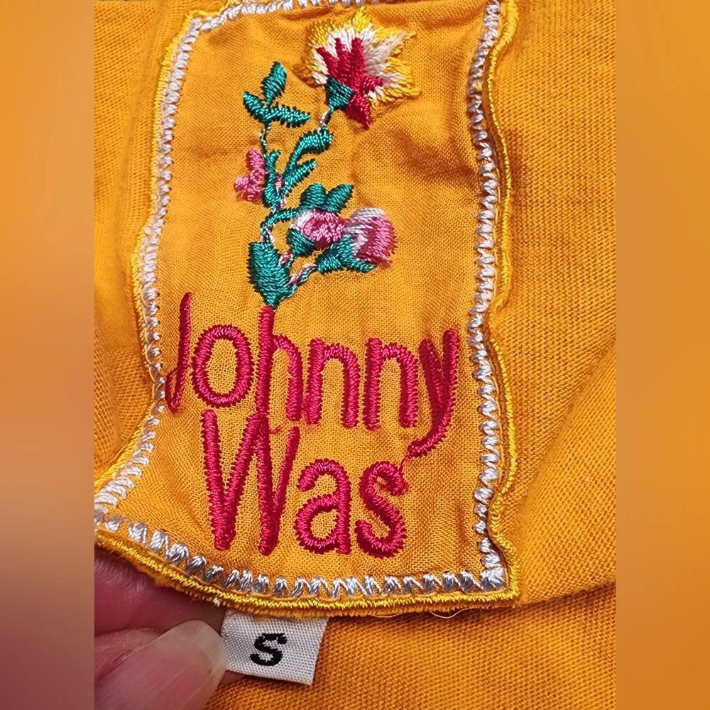 Johnny Was Orange Tank Top Size Small - Image 5