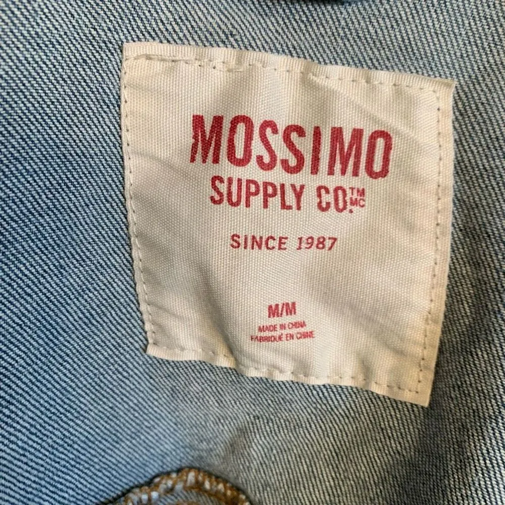 Mossimo denim medium wash M normcore basic classic jacket Blue - Image 3