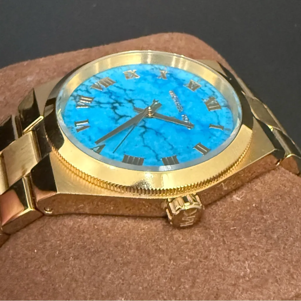 MICHAEL KORS MK5894 Channing Turquoise Dial Gold-tone Stainless Steel 38mm Watch - Image 5