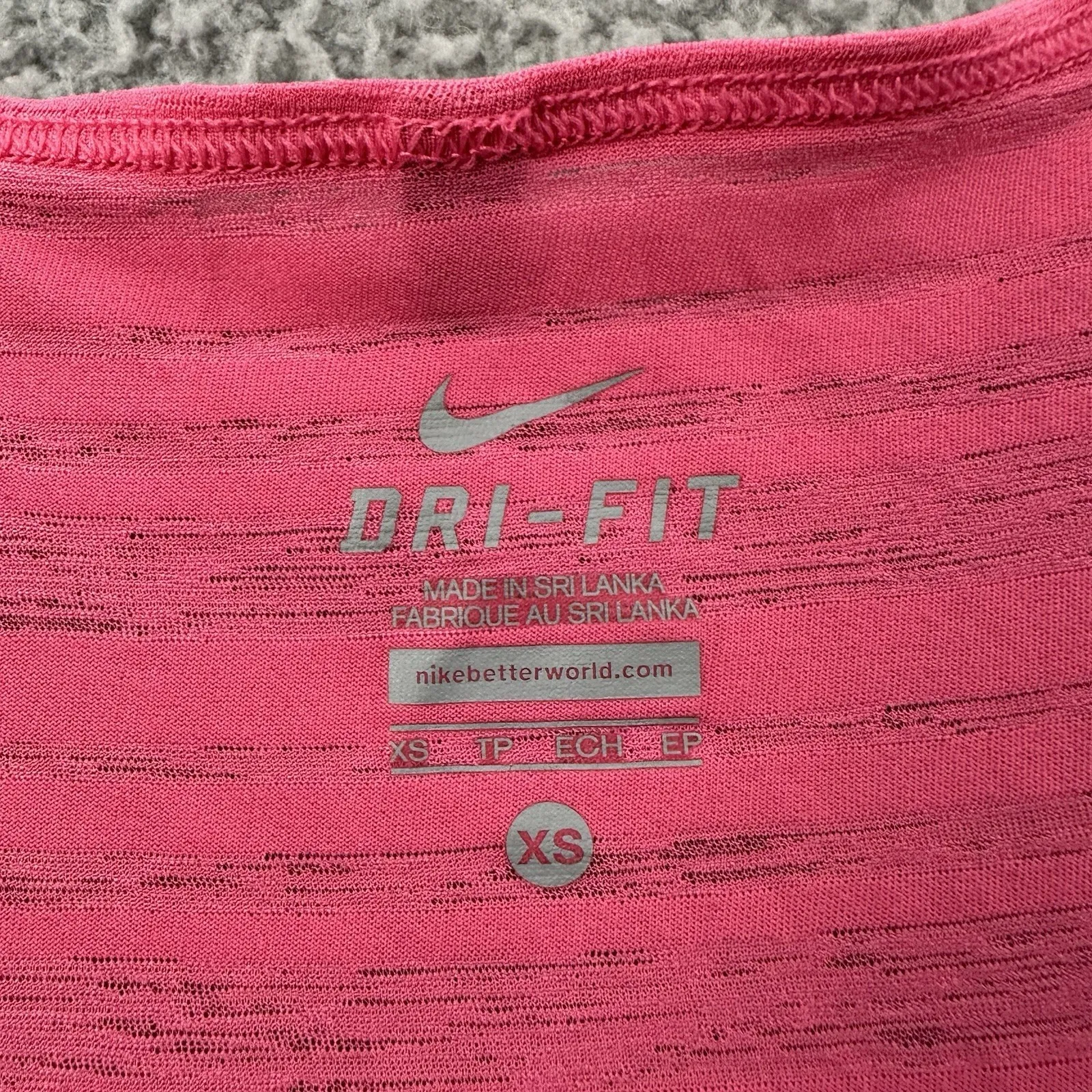 Nike Tank Dri Fit Tank‎ Top Pink Athletic Burnout Running Workout Women's XS - Image 6