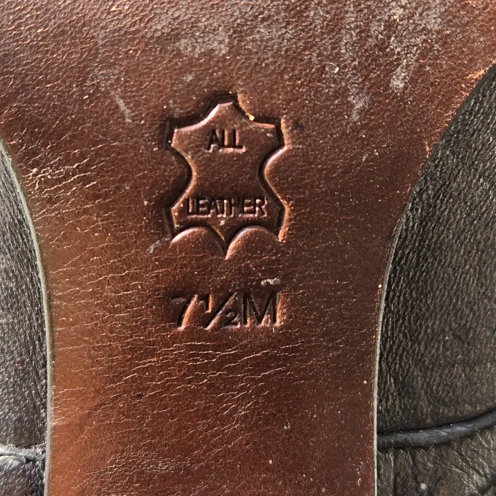 Tory Burch Jaden Strap Buckle Stack Heel Boots Black 7.5 - Image 9