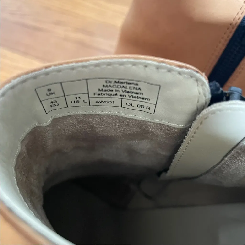 Dr. Martens Tan Heeled Magdalena Boots size 11 - Image 5