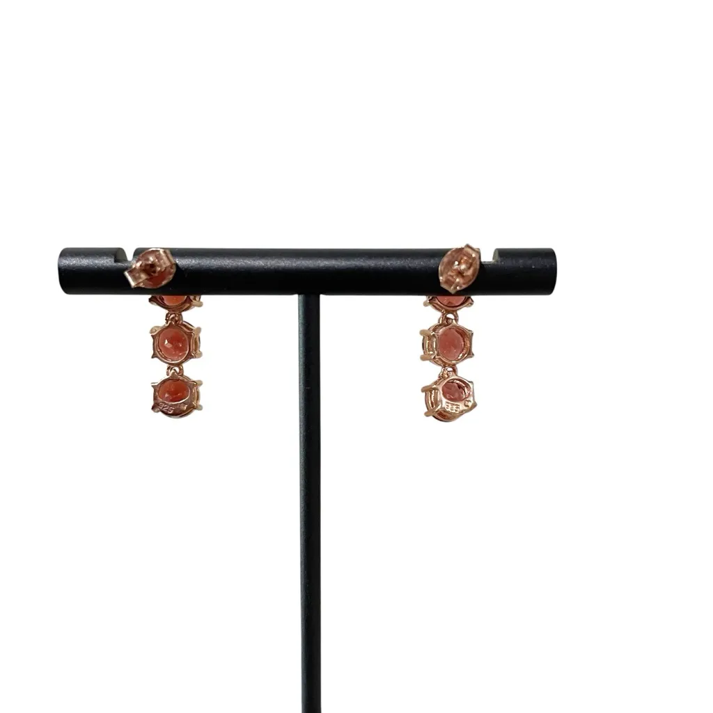 JTV Red Gemstone Drop Earrings Gold Tone Women’s Jewelry - Image 4