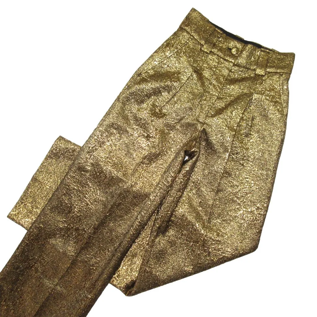 NWT Sezane Theophile Trouser in Royal Jacquard Gold Wide Leg Pants 34 / 2 - Image 4