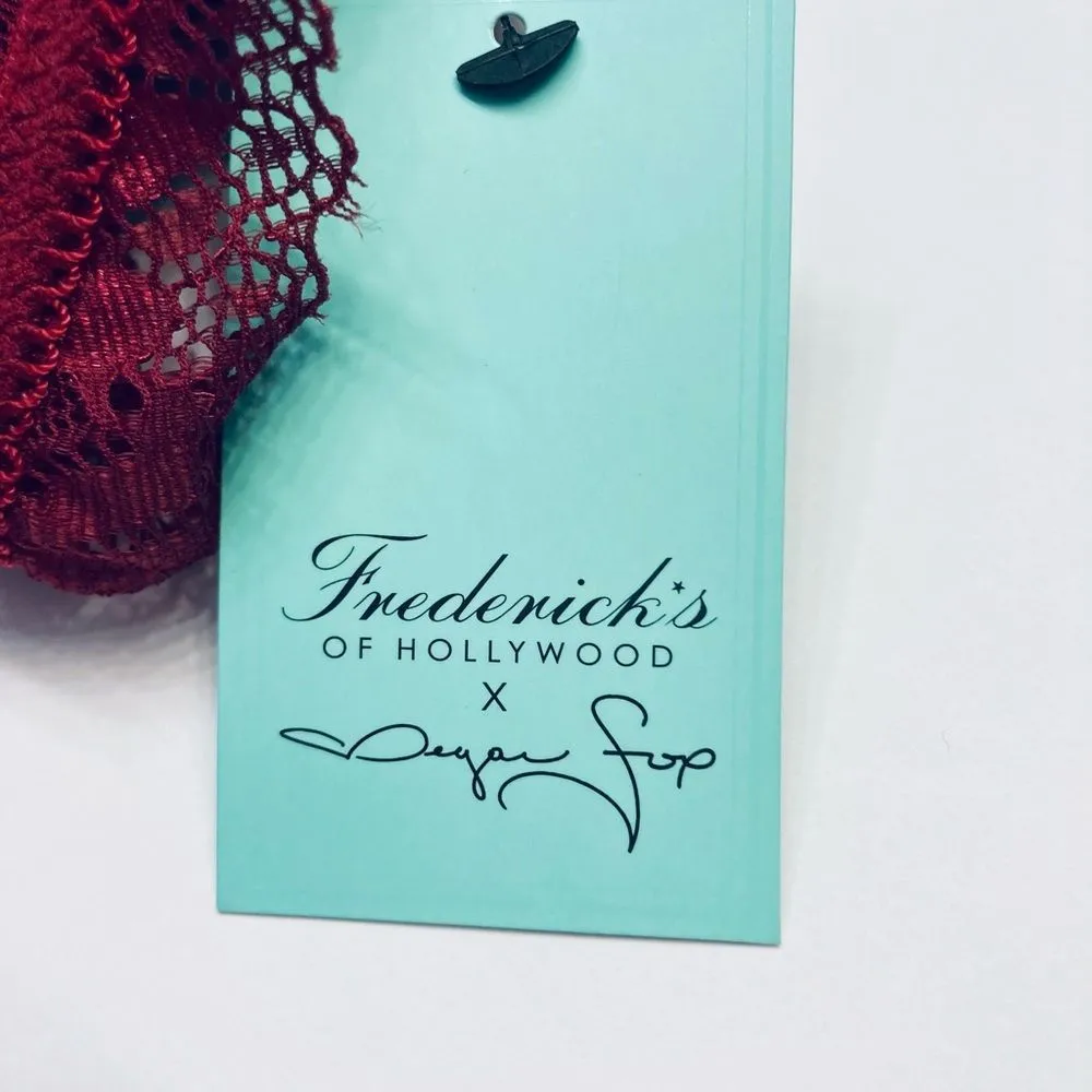 FREDERICK'S OF HOLLYWOOD x‎ MEGAN FOX LEIA SCALLOPED LACE TEDDY BODYSUIT Small - Image 14