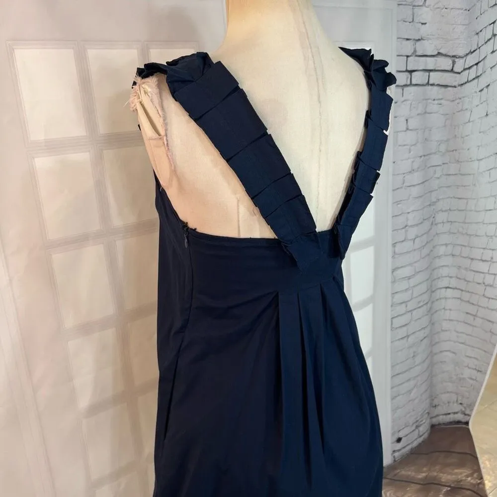 Fei Anthropologie navy cotton jumper dress size 2 - Image 7