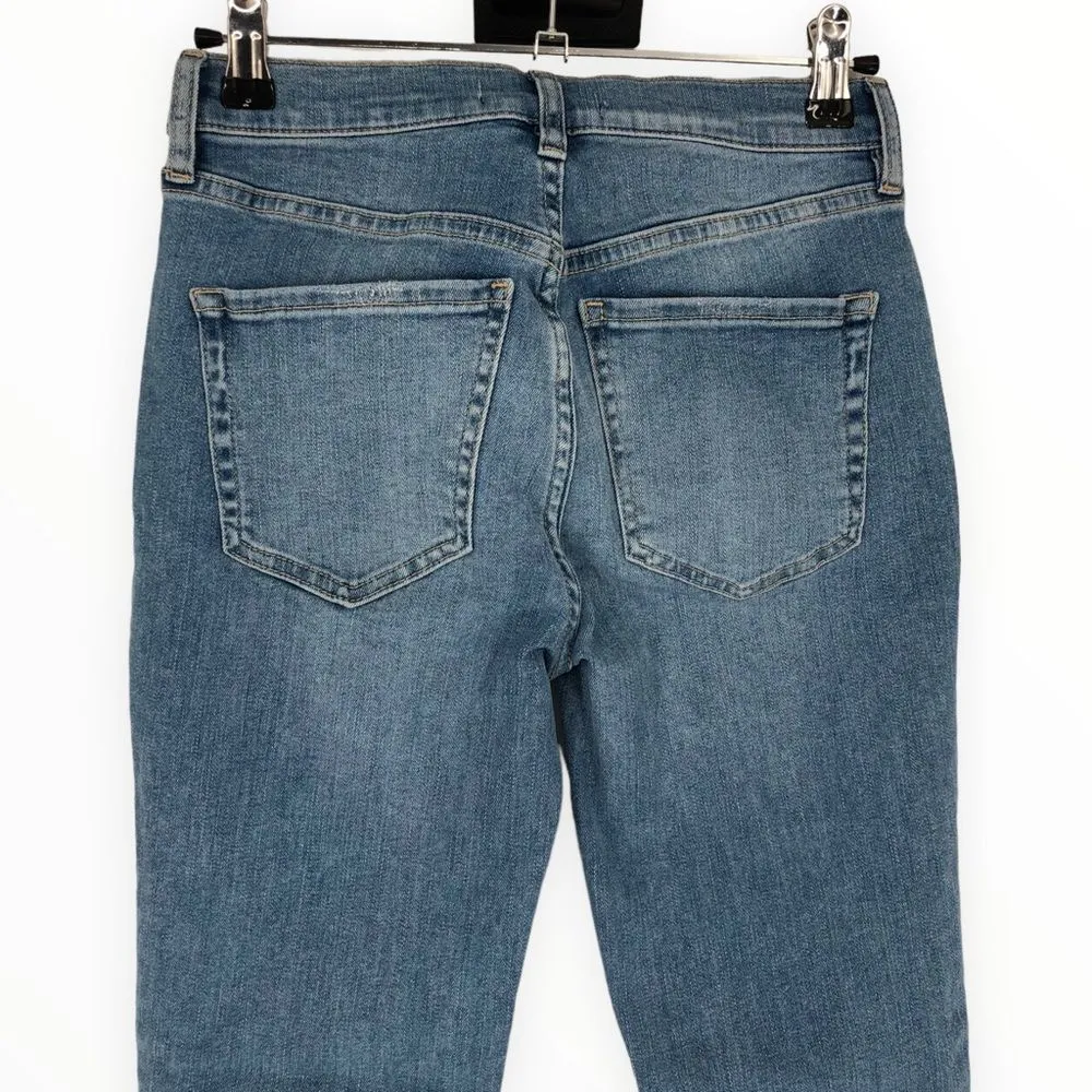 We the Free Great Heights Distressed Frayed In Sky Skinny Jeans Cropped size 26 - Image 9