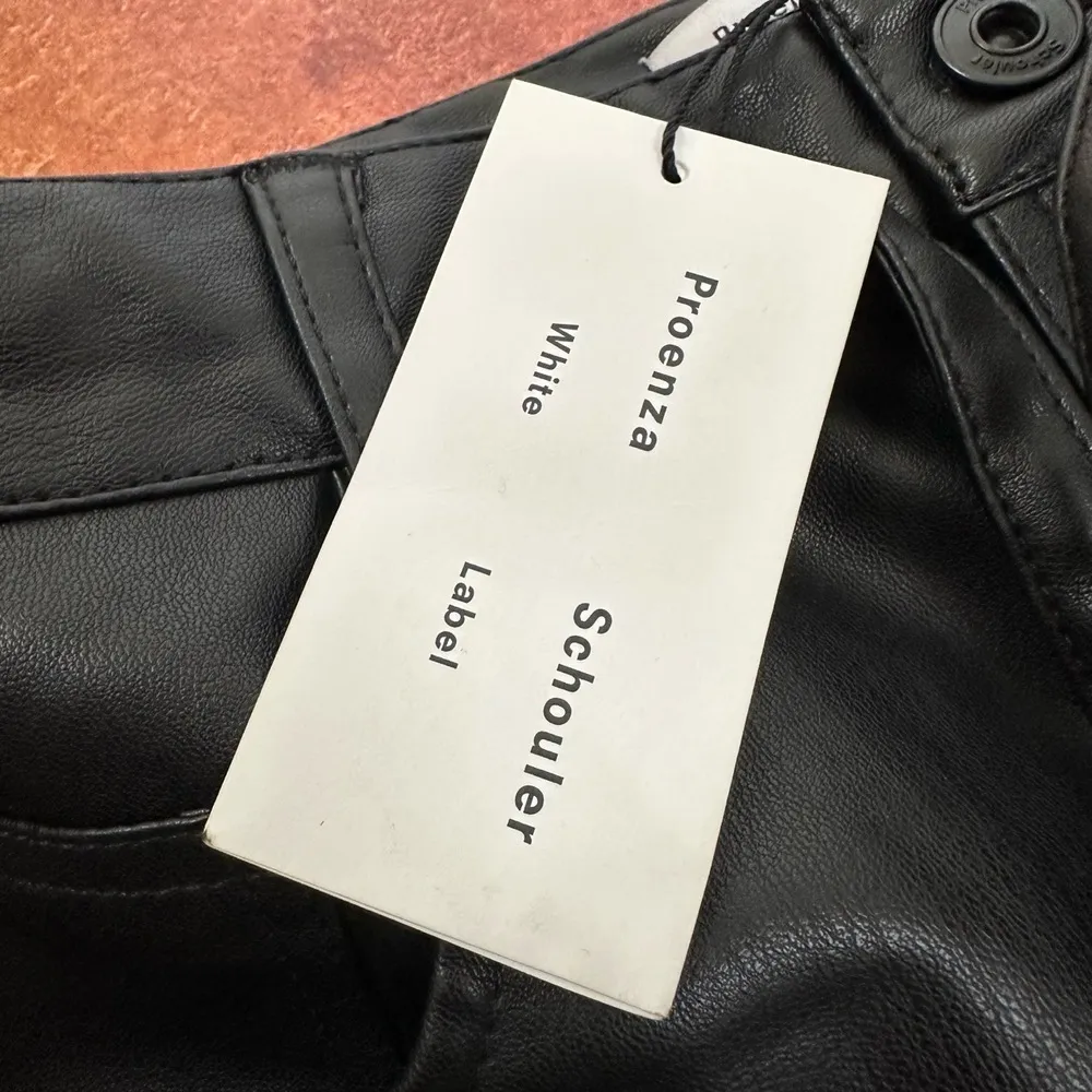 NWT Proenza Schouler PSWL Faux Leather Midi Shorts Size 2 - Image 7