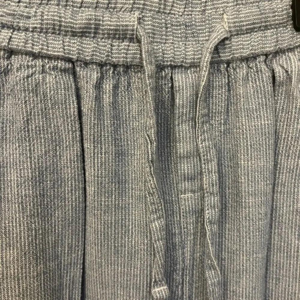 Blue Striped Linen Mini Skirt Size X-Small - Image 4