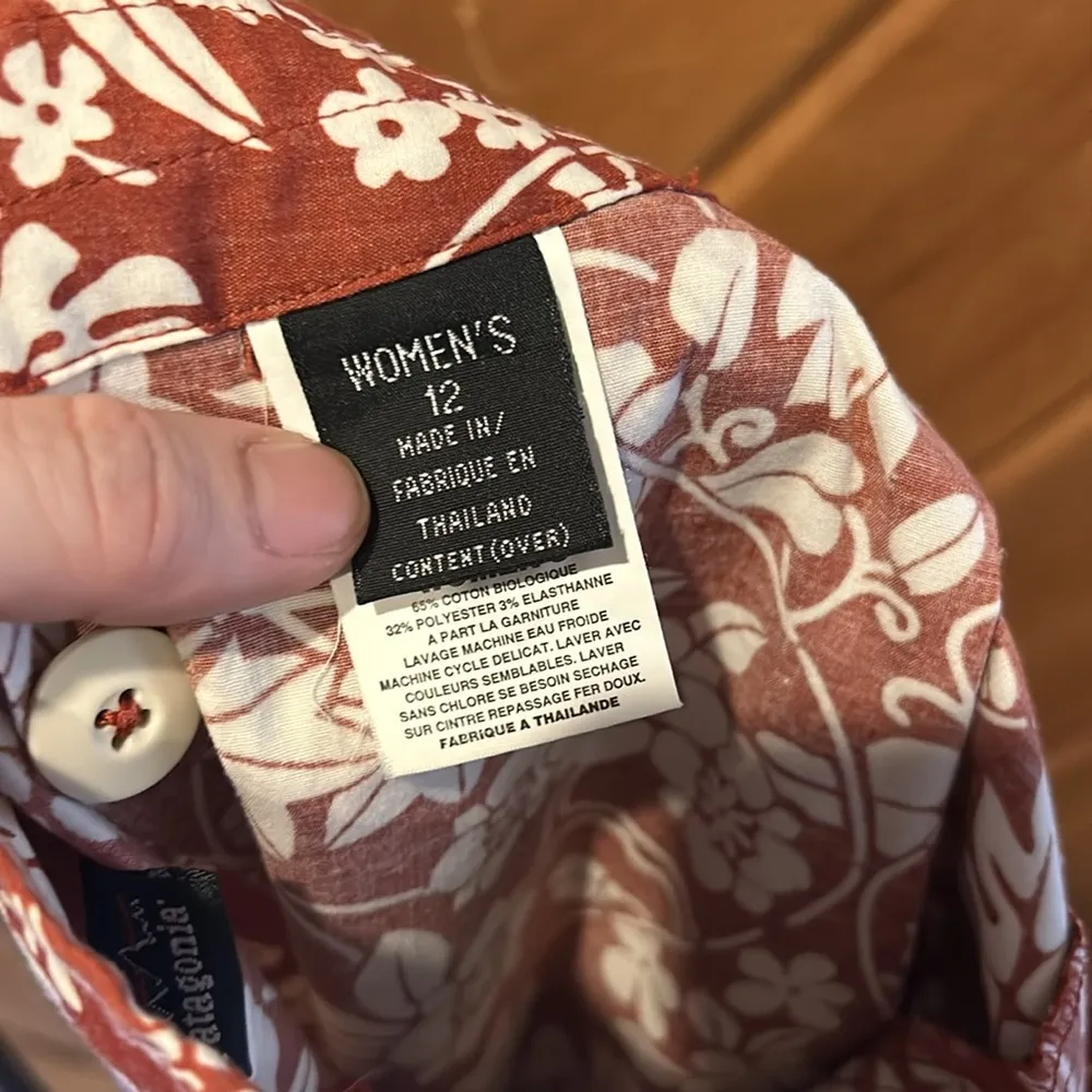 Patagonia vintage rust floral beach comber pants - Image 4