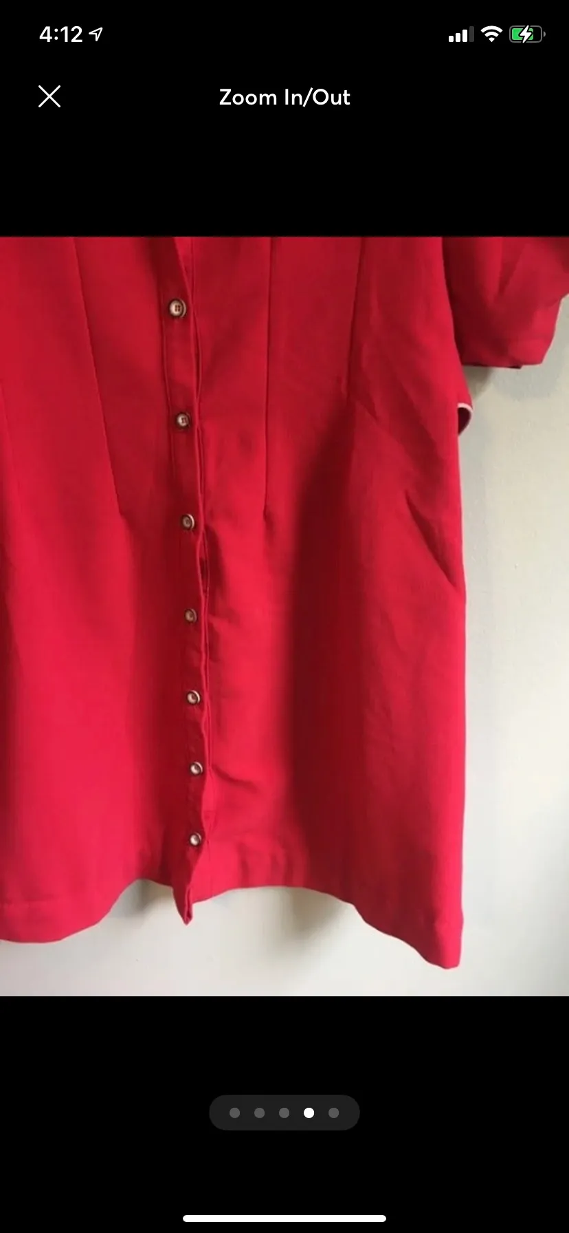 Esley Medium Red dress - Image 4