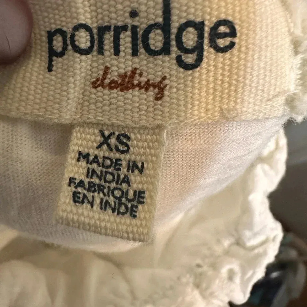 ANTHROPOLOGIE PORRIDGE STRAPLESS Ruffle KNIT TUBE TOP WHITE - Image 5