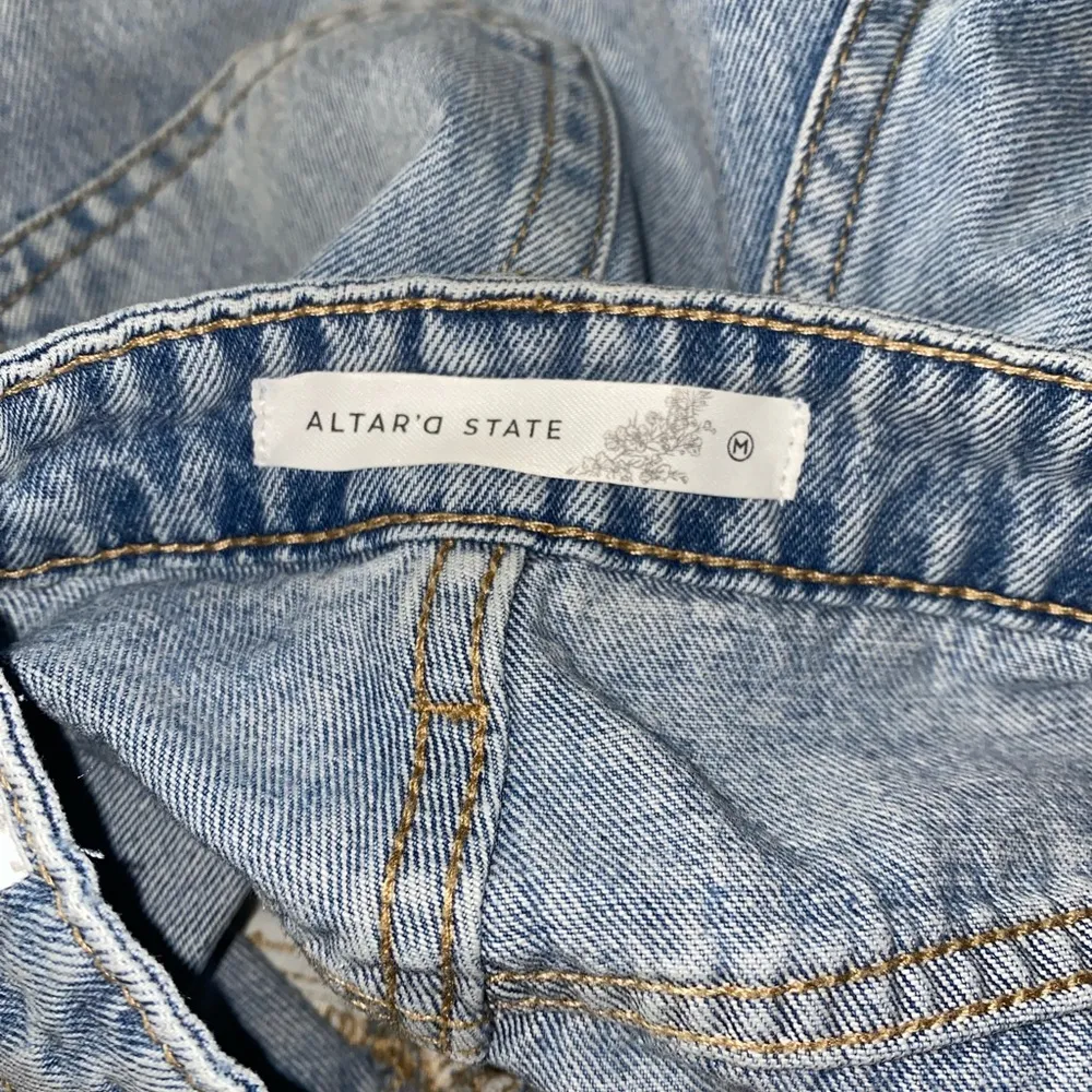 Altar'd State Light Blue Distressed Jean Shorts - Image 5