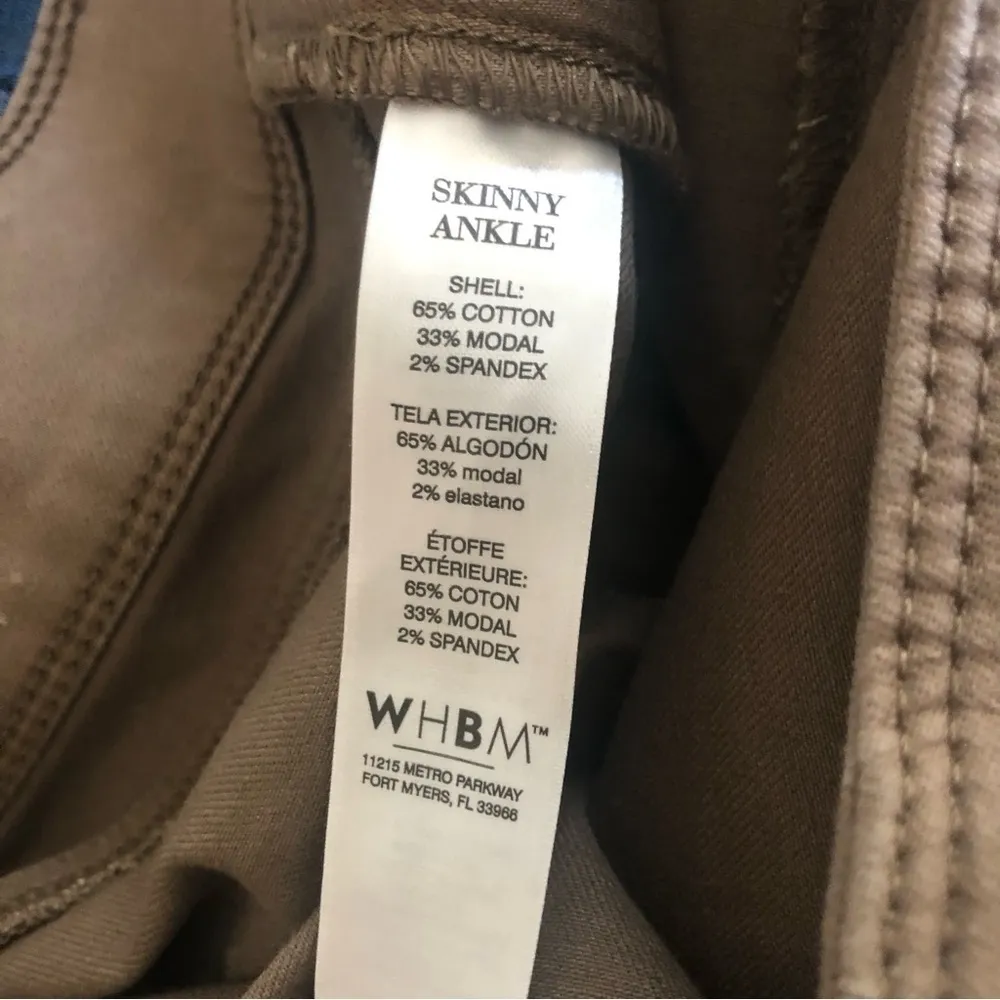 WHBM High-Rise Snap-Detail Skinny Ankle Jeans Size 8 Stretch Fall Wardrobe - Image 10