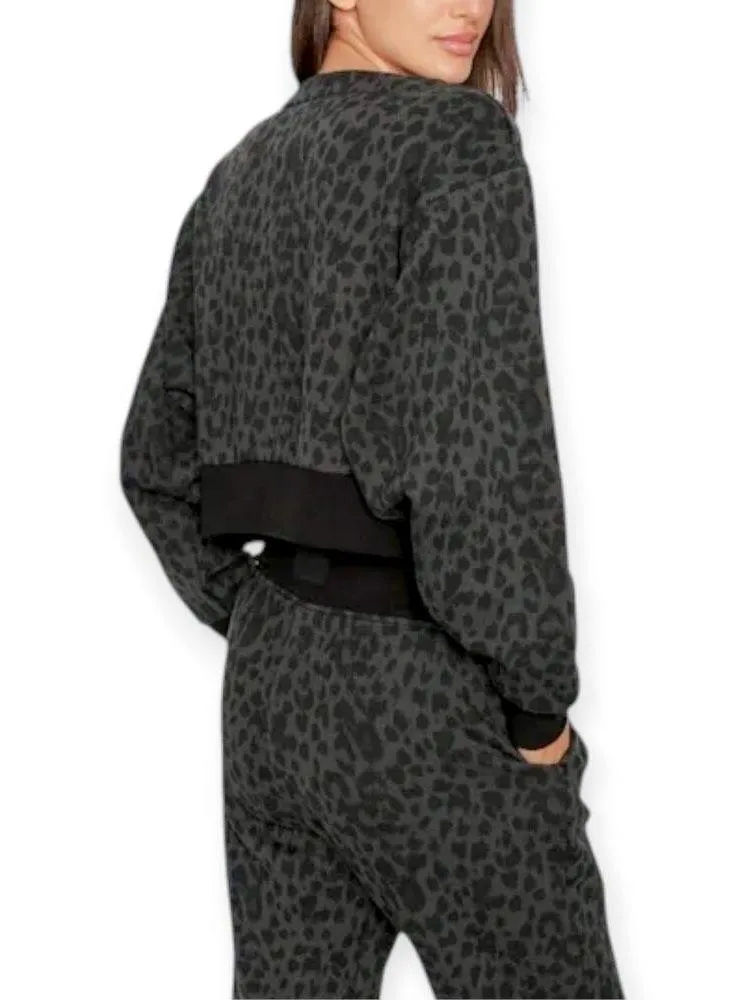 Victoria's Secret Leopard Print Lounge Set - Large Sweatshirt / Medium Joggers - Image 2