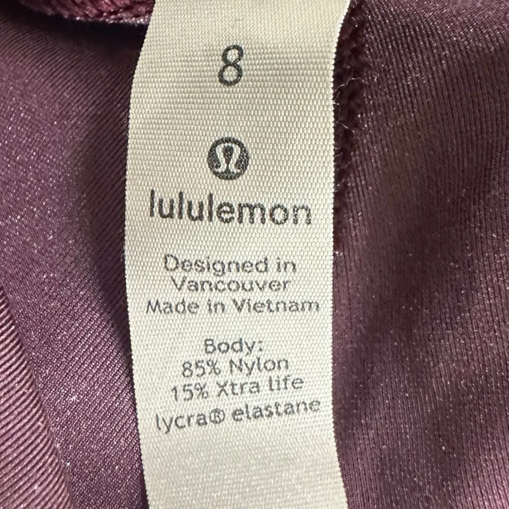 Lululemon Wunder Lounge High-Rise Tight 28" Velvet Garnet Cranberry Fall Size 8 - Image 11