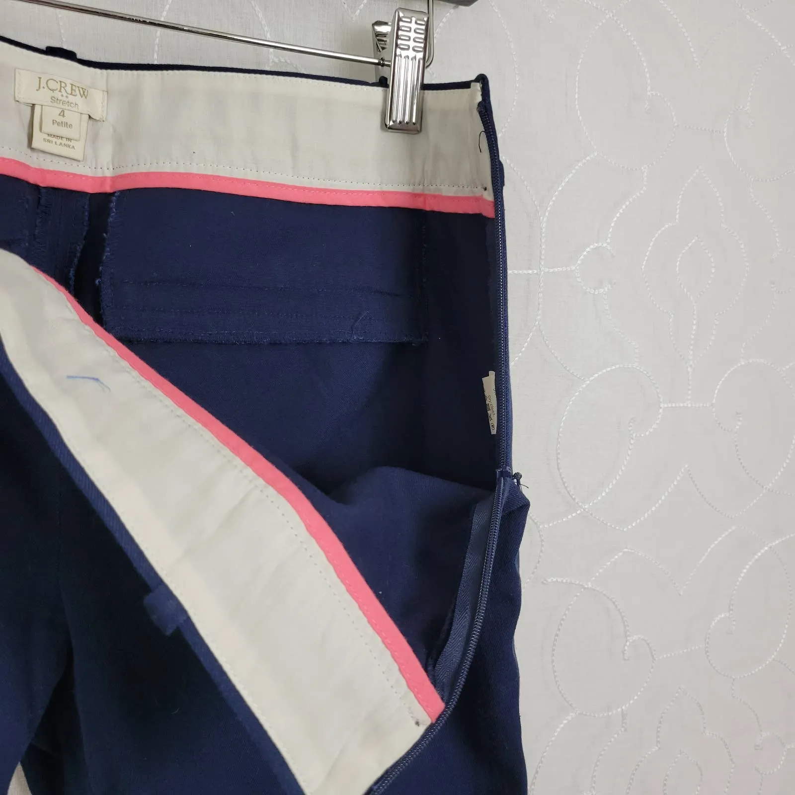 J Crew Blue Women's‎ Straight Leg Trouser Dress Pants Size 4 - Image 3